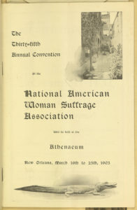 Program, 35th Annual NAWSA Convention held in New Orleans, 1903, Library of Congress