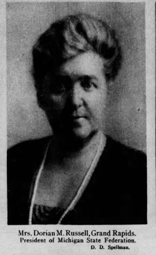 Photograph of Helen E. Russell, Detroit Free Press, October 14, 1923.