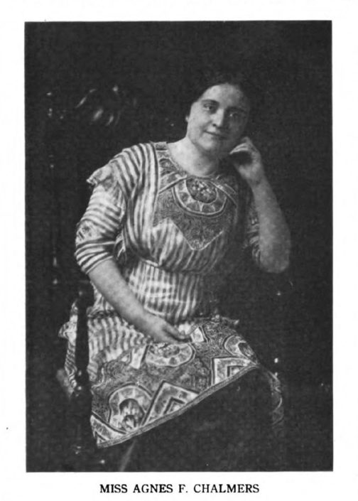 March 1913, Agnes Chalmers in the journal Medical Freedom