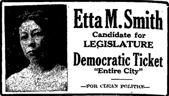 October 30, 1920, Etta M. Smith Political Ad, Grand Rapids Press