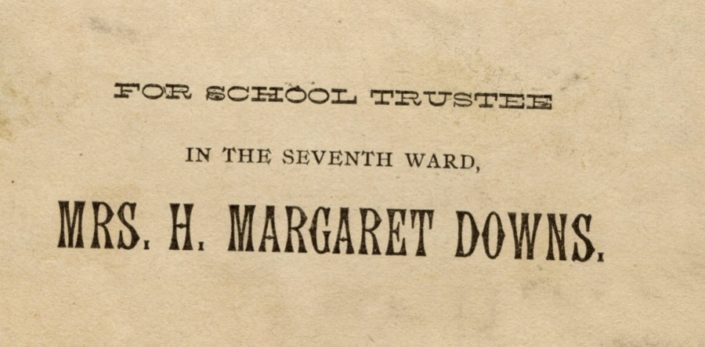 H. Margaret Downs School Board Ad, Emily Burton Ketcham Scrapbook, Grand Rapids Public Library