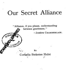 1917, Title Page of Our Secret Alliance by Cornelia Steketee Hulst