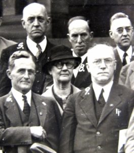 1936, Grace Van Hoesen pictured with members of the Kent County Commission 